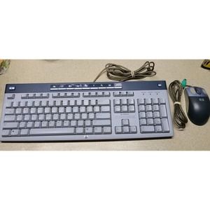 HP P/N 5187-1767 Model KB-0228 Wired Keyboard Used With Mouse MO42KOA